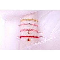  씰앤퍼피]써지컬 탄생석 매듭 팔찌 만들기 우정팔찌 DIY 키트 ﻿, 실버, 8월