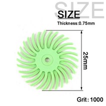 드러멜 드레멜 다용도조각기 인치 방사형 디스크 키트 연마 브러쉬 세부 휠 로타리 도구 액세서리, 10Pcs, Grit 1000, With 2.23mm Shank