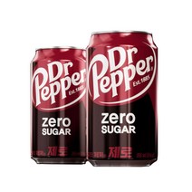 [코카콜라] 닥터페퍼 제로 355ml 24캔 체리맛! 무설탕 탄산음료, 24can,