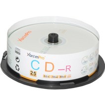 Xtrempro CD-R 52X 700MB 80min CD 25팩 스핀들 빈 디스크 - 11037