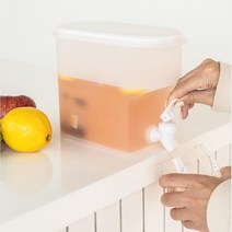 냉장고 쥬스 레몬차 생수 식혜 수도꼭지 물통 음료바, 3.5L