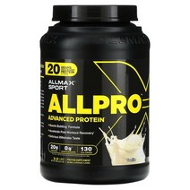 올맥스 ALLMAX Sport 올 매스 고급 근육 증량제 바닐라 향 5lbs 2.27kg(80oz), 1.5 파운드