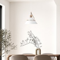 키세스 1등 펜던트 2색상 LED 식탁등 북유럽 인테리어 식탁조명, 키세스1등펜던트(화이트)+볼구(숏) 주광색(하얀빛)