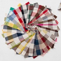 원단킹 면20수] 선염해지 3cm 베이직체크 22color (9025015), 28.그린브라운