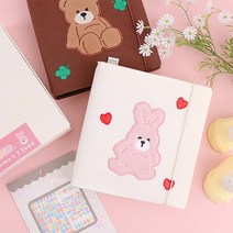 워너디스 테일러버드 마이베베 6공 초음파 육아 성장 접착 앨범 스티커팩 세트, 04 곰 디어