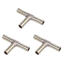 유압 공구 펀칭기 공기 가스 연료 물 가솔린 호스 조이너 파이프 커넥터 3Pcs 8Mm T 모양, 01 brass tone