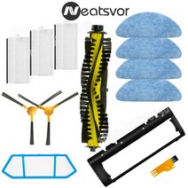 Hepa 필터 걸레 메인 브러시 Neatsvor X500 Pro Tesvor T8 S6 Ikhos Create NetBot S15 청소기 부품 예비, 02 set 2