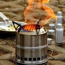 중형 로켓 우드 스토브 레인저 솔로 캠핑 차박 불멍 화로대 해바라기 그리들 2종, 우드스토브B
