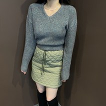 드리뮤즈 여성 캐주얼 패딩 러블리 데일리 포인트 패딩 미니 스커트 치마