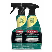 와이만 천연 인조 대리석 얼룩 제거 광택 코팅 소독 클리너 12oz(355ml) 2팩 Weiman Granite & Stone Daily, 1