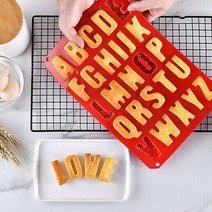 알파벳 실리콘 몰드 베이킹 디저트 얼음 쿠키 초콜릿 젤리 쿠키커터 영어