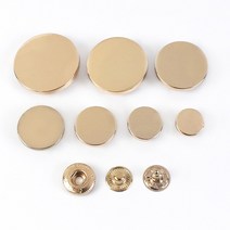 가죽 핸드프레스 각인기 가죽공예 도장 다이어리 20 세트 Meeteel 10-25mm 스냅 패스너 금속 보도 단추 의, 01 LightGold_05 20mm