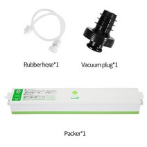 진공 실러 포장 기계 홈 주방 15 개 식품 보호기 가방 상업 음식 씰링 신선한 보관 4263, CHINA, GREEN-2pcs_110V-EU