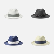 쉐르보 이태리 골프웨어 WALKIETALKIE 남녀공용 중절모 페도라 파나마 햇, S, 블랙, 1개