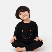 투위 국내산 스마일아동실내복 피치기모 마약잠옷 블랙