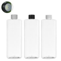 스킨캡 단마개용기 120ml 150ml 200ml 250ml 300ml 500ml, 500ml 각투명용기, 검정캡