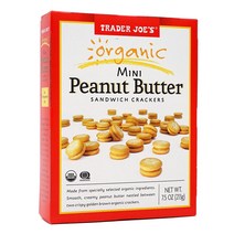 Trader Joes 오가닉 미니 피넛 버터 샌드위치 크래커 213 g, 1개, 213g