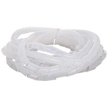Othmro 3.5-4m Coiled Tube Sleeve-White １8mm Dia Spiral Cable Organizer PE 3.5-4M Length Cord Cable S, 1