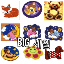 스킬 자수 스킬자수 세트 실 바늘 러그 초보 해바라기 발 매트 대형 어린이 diy 펀치니들 프랑스, 컬러망 + 스킬자수바늘, 17.랜덤