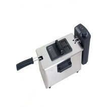튀김기 가정 미니 소형 전기 튀김 3l 자동 프라이 용 감자 프라이 오일 220v2000w 스톨 꼬치 프라이, 3리터 튀김기, 단일 탱크, 유럽 ​​연합