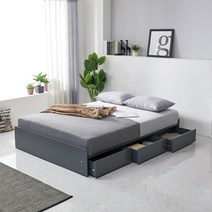 노랑나무 릴리 헤드없는 무헤드 높은 수납 침대 프레임 SS Q, 릴리 무해드 침대 (높이300mm), LPM 그레이