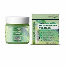 MATCHA 그린티 페이셜 마스크 + 매치파우더 + 알로에 베라 + 카올린 + 벤토나이트 클레이 수분 공급/해독/딥 클렌징/모공/치유 최소화 릴랙싱 + 오가닉 14.9ml(4.