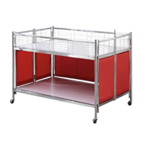 행사 가판대 이동식 매대 마트 아울렛 선반 트롤리, A타입 대형 화이트