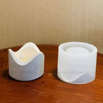 Tealight 홀더 금형 콘크리트 양초 선박 미니 저장 탱크 보석 상자 링 에폭시 수지, 다크 그레이