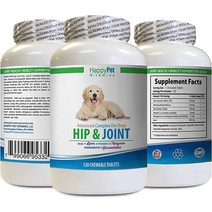 강아지 관절 영양제 관절약 보조제 HAPPY PET VITAMINS LLC Dog Joint Food - Hip and Health Stiff Solution LUBRICATES