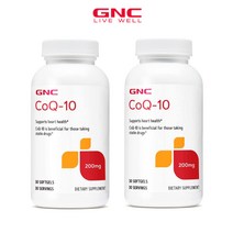 GNC 코큐텐 코엔자임Q10 200 mg 소프트젤 30정 X2병, 1개, 기본