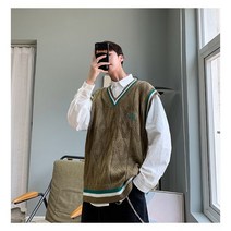 [PINK LITCHI]신상 패션 남자 가을 겨울 니트 조끼 빅 사이즈 zwy928