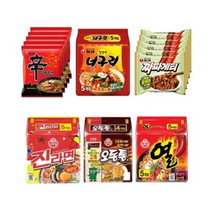 멀티신라면+너구리+짜파게티+오뚜기진라면+오동통면+열라면1봉씩, 2세트