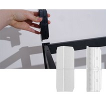 홈던트 거실 서재형 인테리어 TV 철제 책장 부속 - 기둥 연결 브라켓 4개입, 블랙