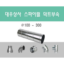 스파이럴 덕트직관 (100mm-300mm) 함석 덕트부속 닥트자재 스파이럴직관 환기자재 티 엘보 소켓 타포린 후렉시블 은박 후렉시블 체결기구, 알류미늄테이프(50mmX100M)