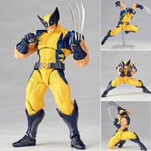 Revoltech Deathstroke Deadpool 스파이더 맨 울버린 카네기 독 액션 피규어 야마구치 모델 장난감 인형, D No Retail Box