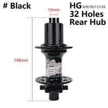 TANKE MTB 자전거 허브 부스트 120 클릭 6 클로 베어링 32H HG XD MS 디스크 브레이크 마이크로 스플라인, 1개
