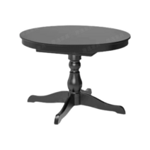 다이닝 테이블 빈티지 북유럽 미드센추리 카페 원형 라운드 원형 타원형 블랙 식탁 모던, B타입120x120x76CM