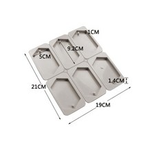왁스타블렛 고체타블렛 Diy 실리콘 클레이 아로마 테라피 정제 금형 매달려 장식품 왁스, 21x19x1.4cm
