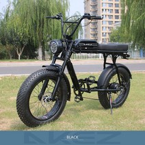 안티프래질 전기 자전거 레트로 E-BIKE 20 4.0 인치 48 1500W 18Ah S3RX 리튬 배터리 크로스 컨트리 오토바이, 02 Black, 02 500W18Ah
