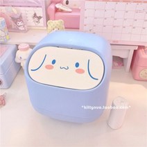 산리오 휴지통 Sanrioed Cinnamoroll 마이 멜로디 데스크탑 쓰레기통 자동차 귀여운 종이 바구니 버킷 파편 보관 쓰레기 봉투 보내기, 시나모롤