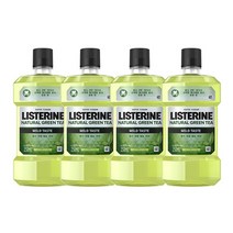 리스테린 내추럴 그린티 마일드 구강청결제, 250ml, 4개