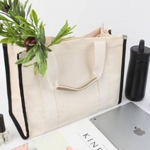 캔버스 기저귀가방 가벼운 에코백 기저귀가방 이너백 숄더백 아기 출산 선물 가방, 블랙
