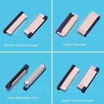 FPC FFC 플랫 케이블 커넥터 0.5mm 피치 상단 하단 접촉 4 5 6 7 8 10 12 14 16 15 18 20 22 24 26 28 30 32 40 핀, [19] 34 pin, [01] Bottom ctact