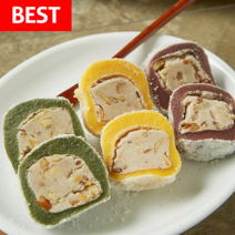 [떡14종] 아침대용 찰떡 쑥떡 찹쌀떡 떡 1box, 삼색 두텁떡 1box