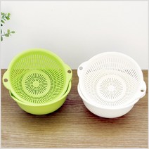 일본 사나다 후레쉬페어 D-5324 1.1L 채반+볼 (과일 야채바구니), 라임