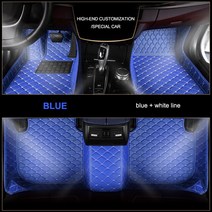 인테리어소품RENAULT Fluence Alpine Talisman Captur Master Kangoo Megane 용 자동차 바닥 매트 인테리, 07 blue