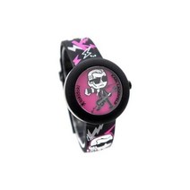 KARL LAGERFELD KL2211 Pop 팝 TOKIDOKI FUSCHIA BLACK & WHITE GRAPHIC 여성용 손목시계