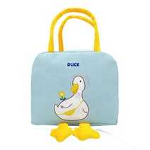 귀여운 피크닉 도시락가방 보냉백 20x23x13cm, 블루