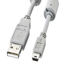 (K)고급형 USB2.0 Mini 5핀 케이블 1M /2중 차폐 쉴드/ 트위스트 페어/ EMI 필터/ 금도금 핀, 단일 수량