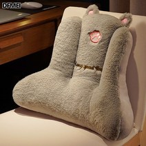 DFMEI 사무실 쿠션 의자 허리 쿠션 거실 시트 등받이 침대 쿠션 허리 쿠션 소파 쿠션, [] 50*45cm, 그레이 캣 크라운【토끼털 모조품 단독 허리 받침대】